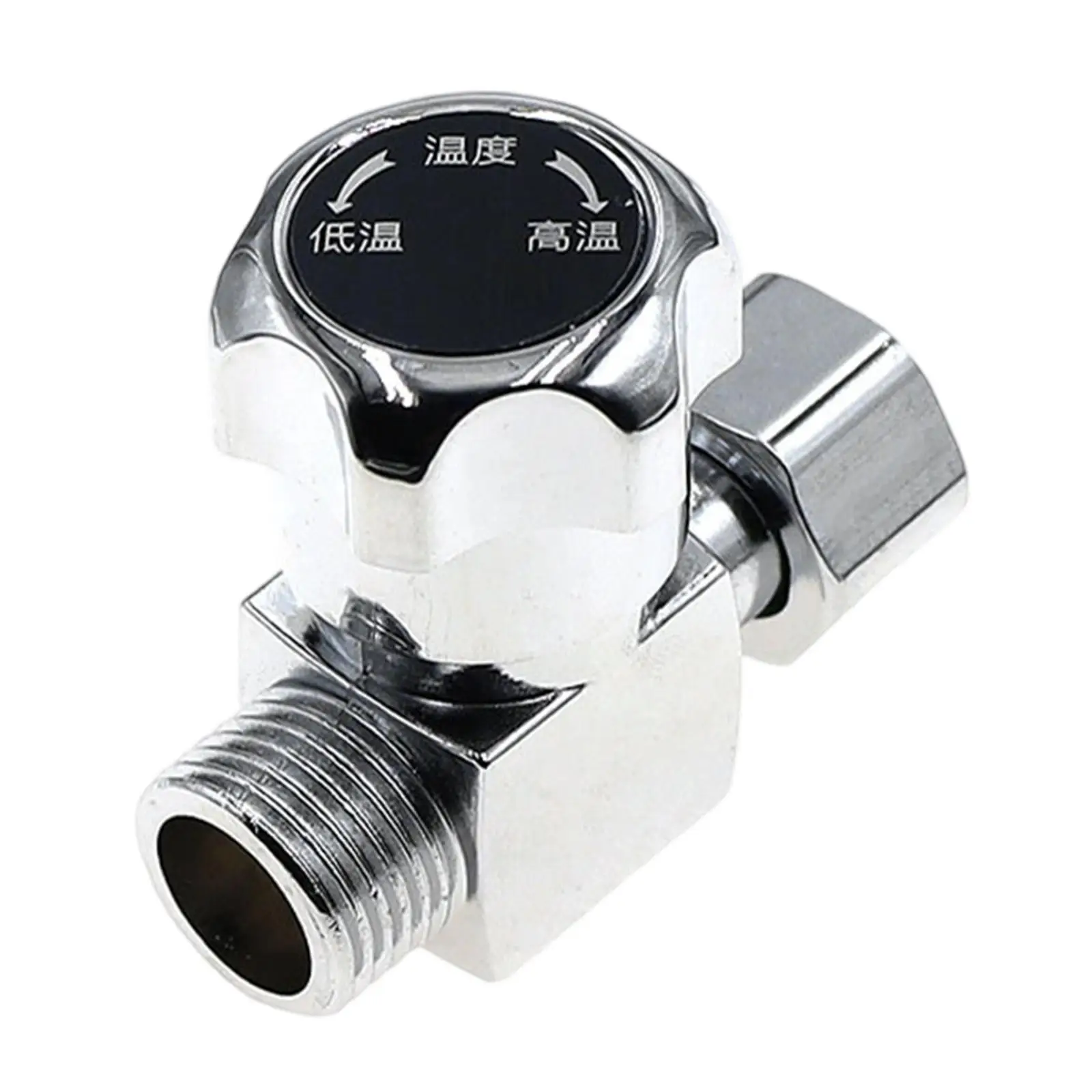Silver Thermostat Mixing Valve Universal Plumbing Fit Water Flow Control for Shower Heater