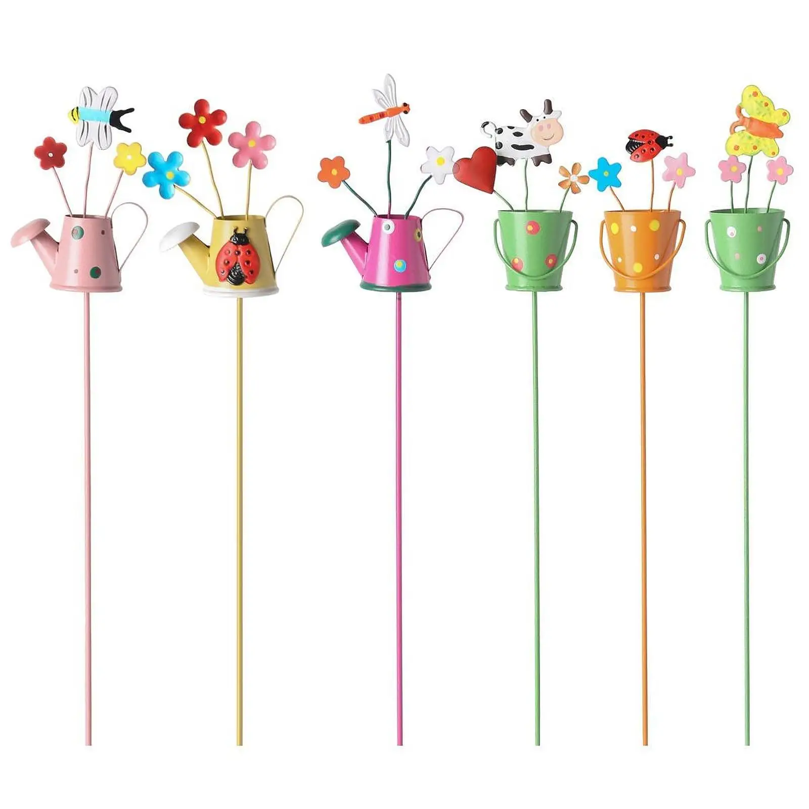 3 Pieces Garden Stakes Versatile Cartoon Flower Stakes for Party Home Indoor