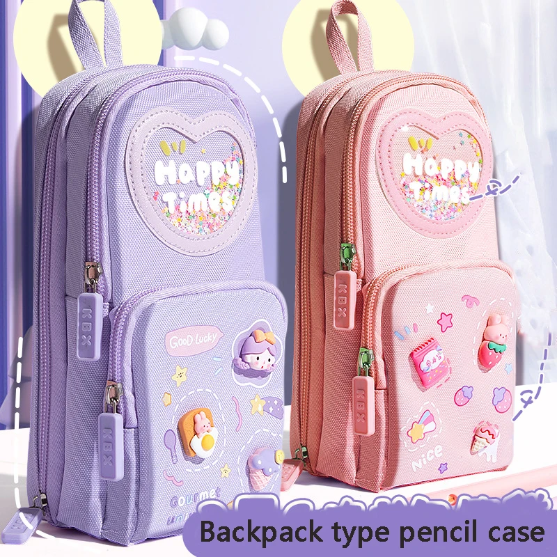 zoco-2-pezzi-multi-colore-3-strati-studente-scatola-di-matite-di-grande-capacita-borsa-multifunzionale-per-cancelleria-in-tela-forniture-per-l'apprendimento