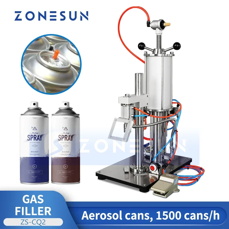 Zonesun ZS-CQ2 Aerosol Gas Filling Machine Aerosol Can Gas Filler Spray Paint Refill Machine Spray Can Inflator
