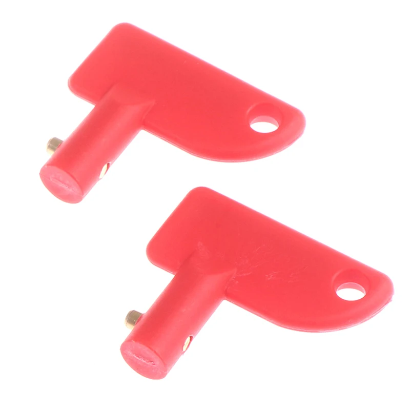 2pcs Red Mini Battery Cut Off Kill Isolator Switch Spare Keys For Marine Auto Boat Truck