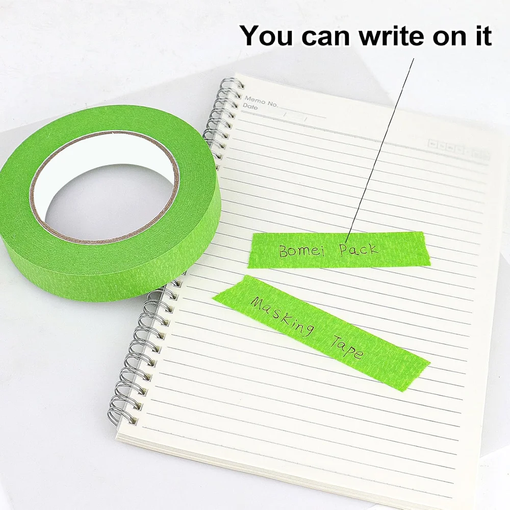 High-Masking Masking Tape, Green Weakly Adhesive Hand-Torn Tape, Wall Painting Decoration, Car Spray Painting, DIY Special