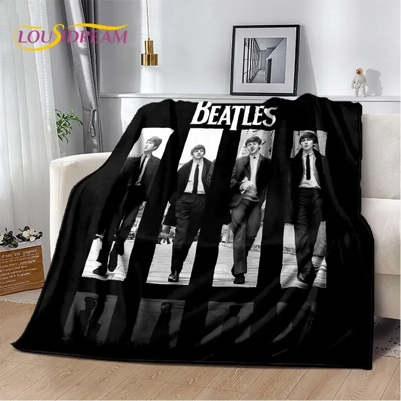 3D B-Beatles Rock Stand Soft Plush Blanket,Flannel Blanket Throw Blanket for Living Room Bedroom Bed Sofa Picnic Cover Bettdecke