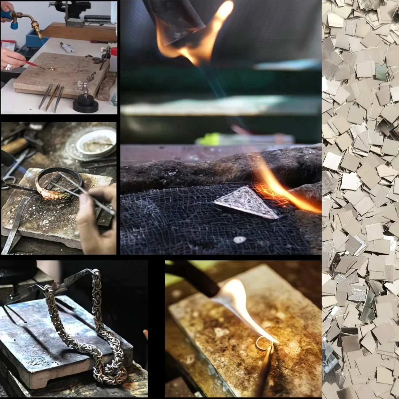 Silver Brazing Alloy Sheet High Medium Low Temp for Jewelry Making Precious Metal Repair Welding Kit