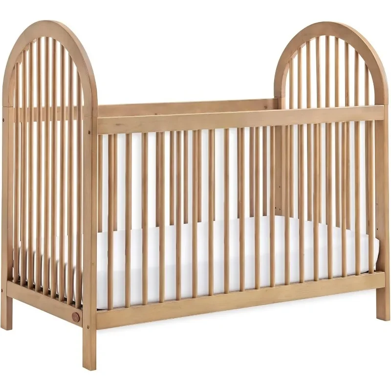 Everlee 3-in-1 Island Crib, Honey Wood US(Origin)