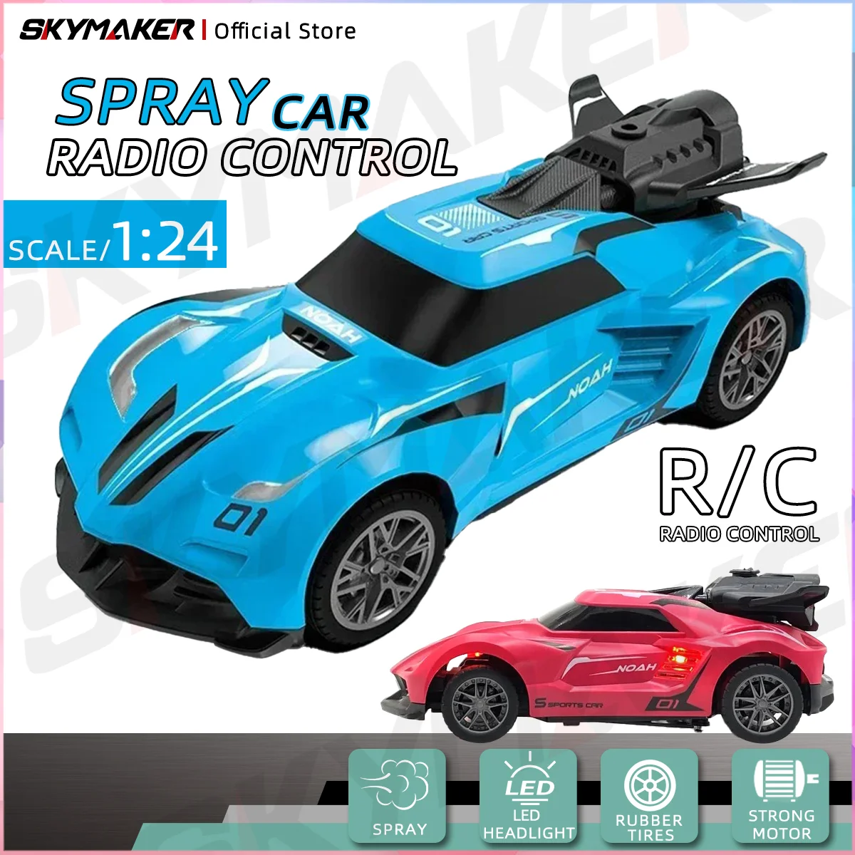 

SuLong RC Car 1/24 2,4 ГГц SL354A RC Spray Stunt Car 2WD со светодиодной подсветкой Дымовая электрическая игрушка для мальчиков Грузовик Автомобиль Подарки