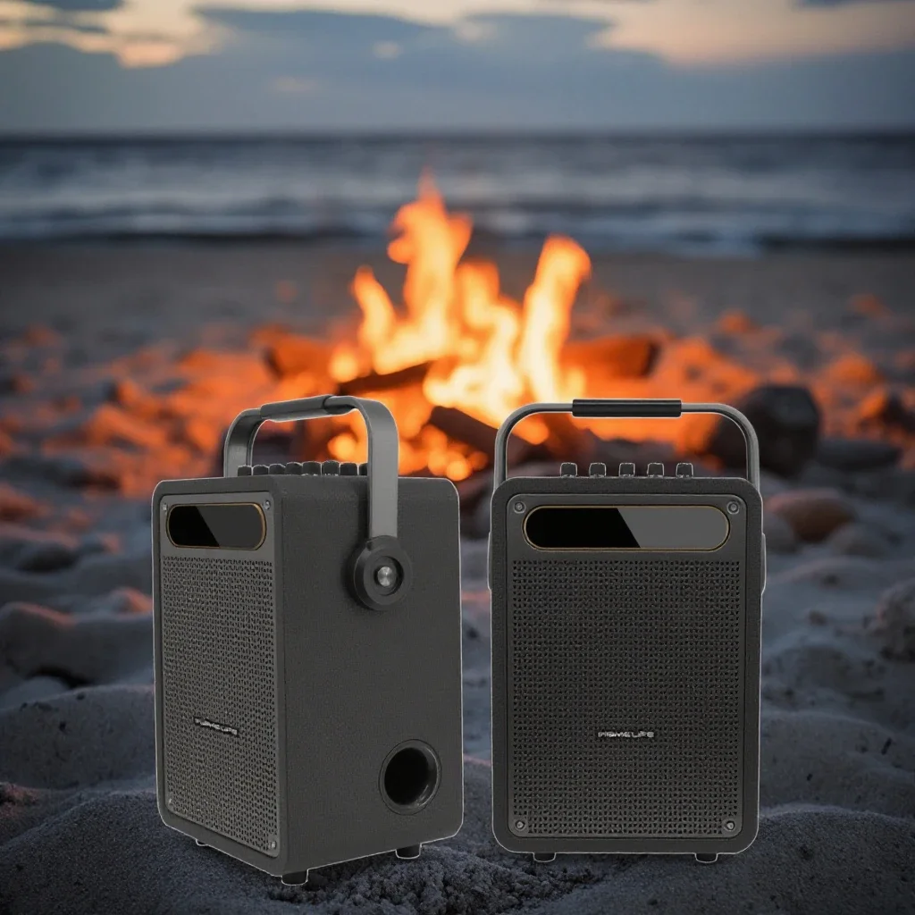 

Ihomelife Light Wireless Mic Karaoke Speaker Portable Surround Stereo Loud Karaoke Machine 2 Mic Karaoke Set Speaker For Outdoor