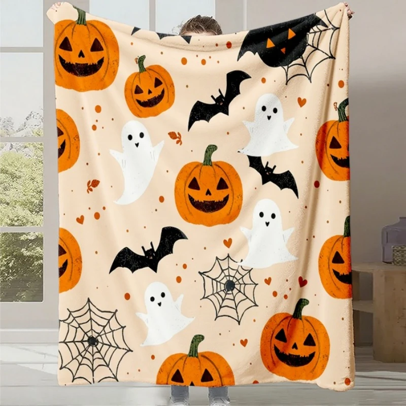 2025: Halloween Thanksgiving-Flanell-Multifunktionsdecke, warmer Sofabezug für Herbst und Winter, Wohnzimmer-Dekoration