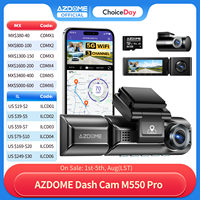 Upgrade AZDOME M550 Pro Dash Cam 4K 5.8Ghz Wi-Fi Support Interior and Rear Cam Car DVR 6 IR Night Vision Parking Monitor dashcam