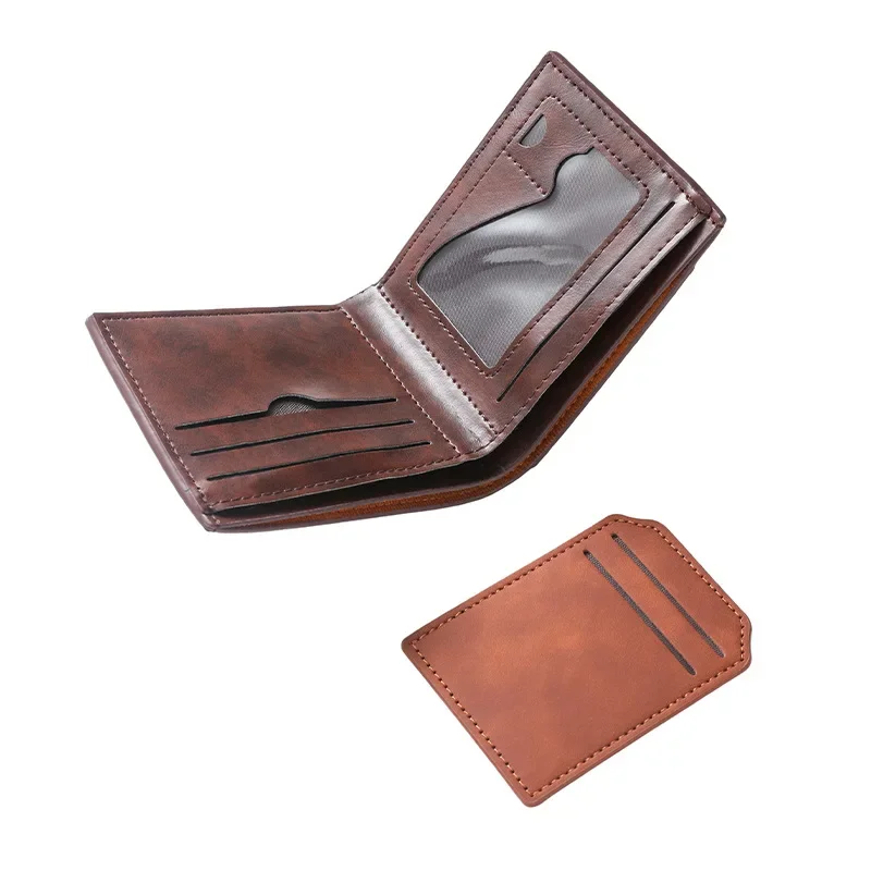 Short Men's Wallet Fashion Multi-position Purse Waterproof Wear-resistant Male Leather Purse Card Holder Monederos De Hombre