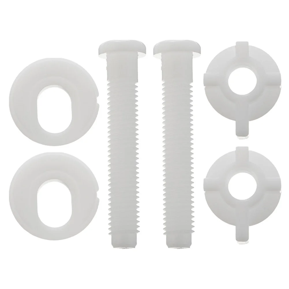 2 Pcs Toilet Cover Screw Seat Fixing Screws Component Bolts Fittings Parts Pom Plastic Mounting Installed Round