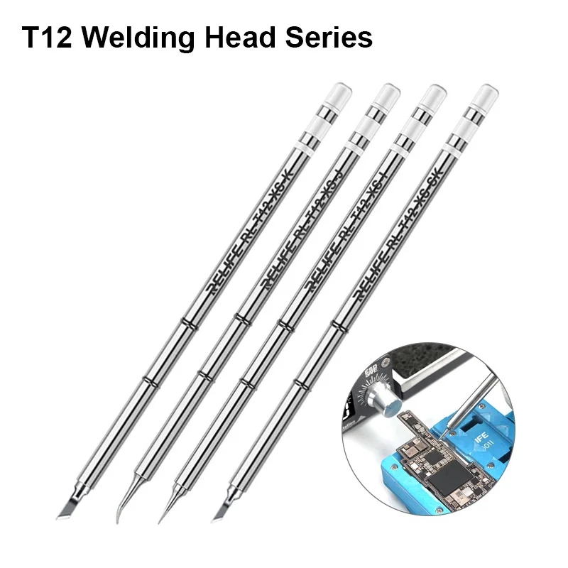 RELIFE RL-T12-XS-I/J/SK Heating Iron Head For T12 Handle High Quality Heating Element  Soldering Station Welding Tips