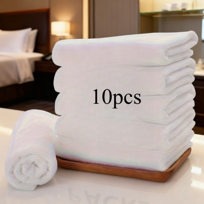 10 white towels, microfiber absorbent hair dryer and spa/hotel/salon massage use, massage towel, super long absorbent hair towel
