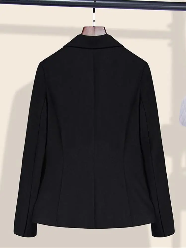 Bla Profional بدلة كاجوال بقصة ضيقة Jaet Cleanfit Sle ملابس عمل نسائية بطول عام معطف طويل بأزرار واحدة #5