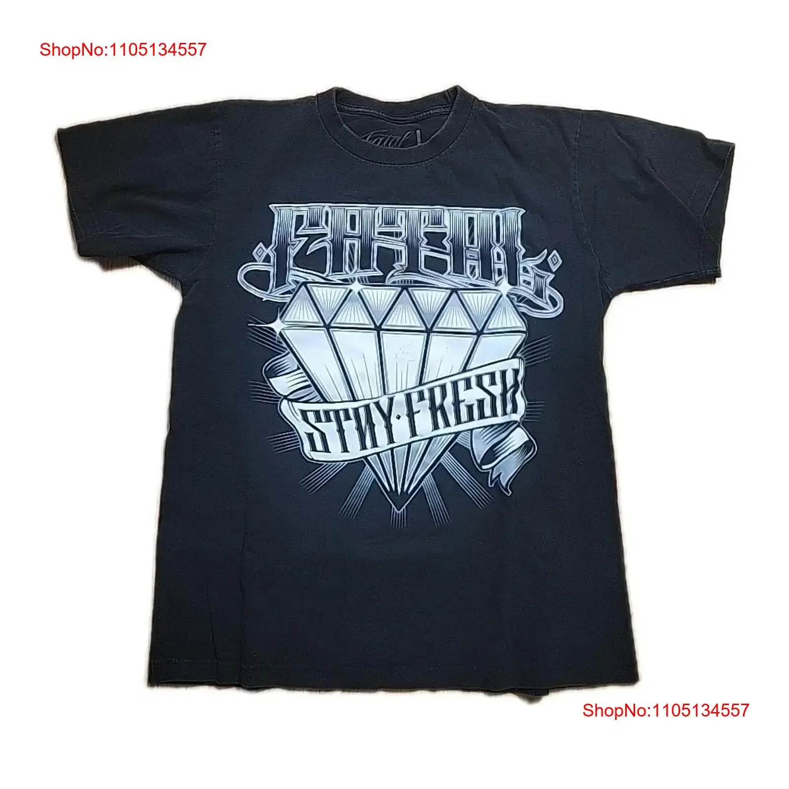 تي شيرت ملابس قاتلة Y2K كبير 44 صدر Blk مزدوج الجوانب سفلي من الخلف ملابس كلاسيكية مغسولة ومريحة وناعمة #1