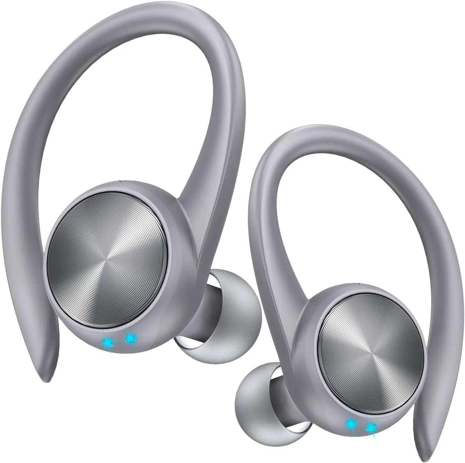 

Sports hanging ear Bluetooth earbuds, 60H playback earbuds, charging case with digital display, wireless Bluetooth earbuds