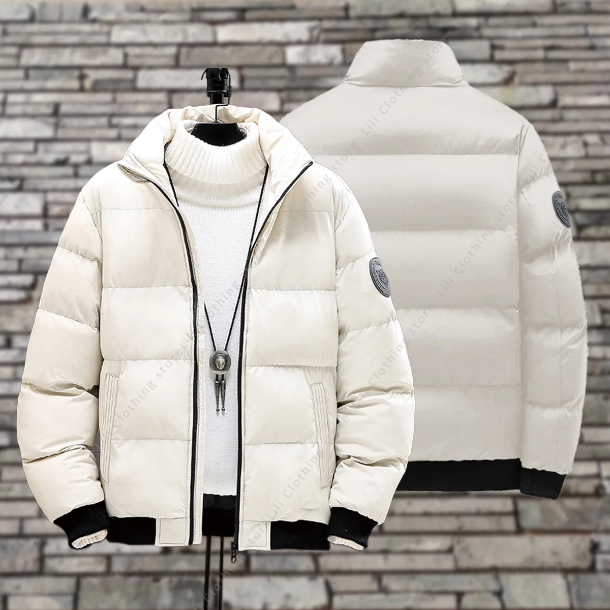 Essential basics Mens Winter Jackets Blank 2026 New Warm Parkas Puffer Bomber Jacket Down Coats Fashion Clothes Men Down Jackets