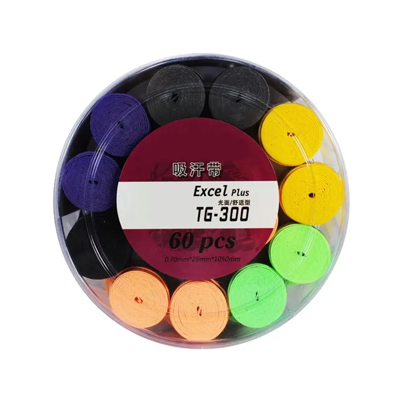 【Price Drop !!】60Pcs Tennis Racket Overgrip Sweat-Absorbingsoft Cushion Grip Tape For Squash Badminton Padel Racquet Handle
