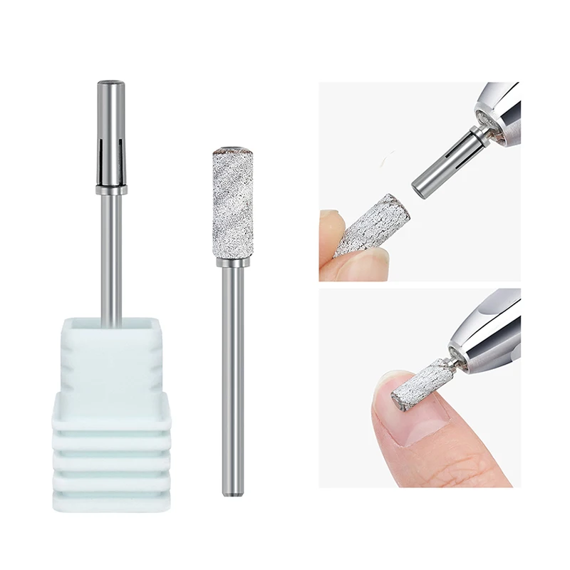 Ferramentas de Manicure profissionais para Acrílico Gel Polonês, Nail Drill Bits, Shank Mandrel Bit, Lixar Bandas, 3/32 ", 1Pc