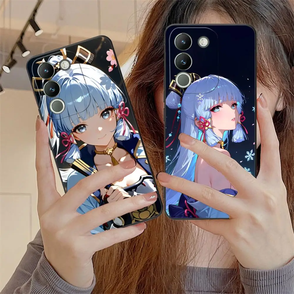 

Game GI Ayaka Phone Case for VIVO V60 V50 V40 V30 V29 V27 V25 V23 Pro Lite 5G Soft TPU Shockproof Cover