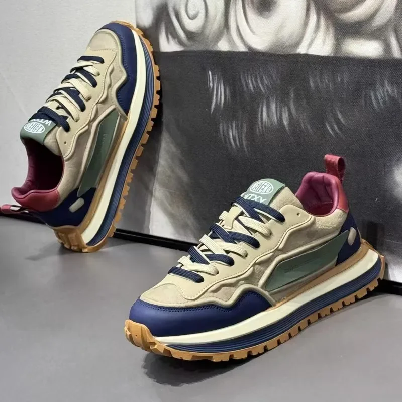 

Men's Sports Shoes Casual Thick Soled Casual Shoes Men's Shoes Soft and Comfortable Non-slip Outdoor Fashion Board Shoes