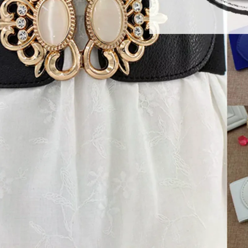 Fashion Women Retro Elastic Stretchy Dress Narrow Waist Belts Dress Accessories