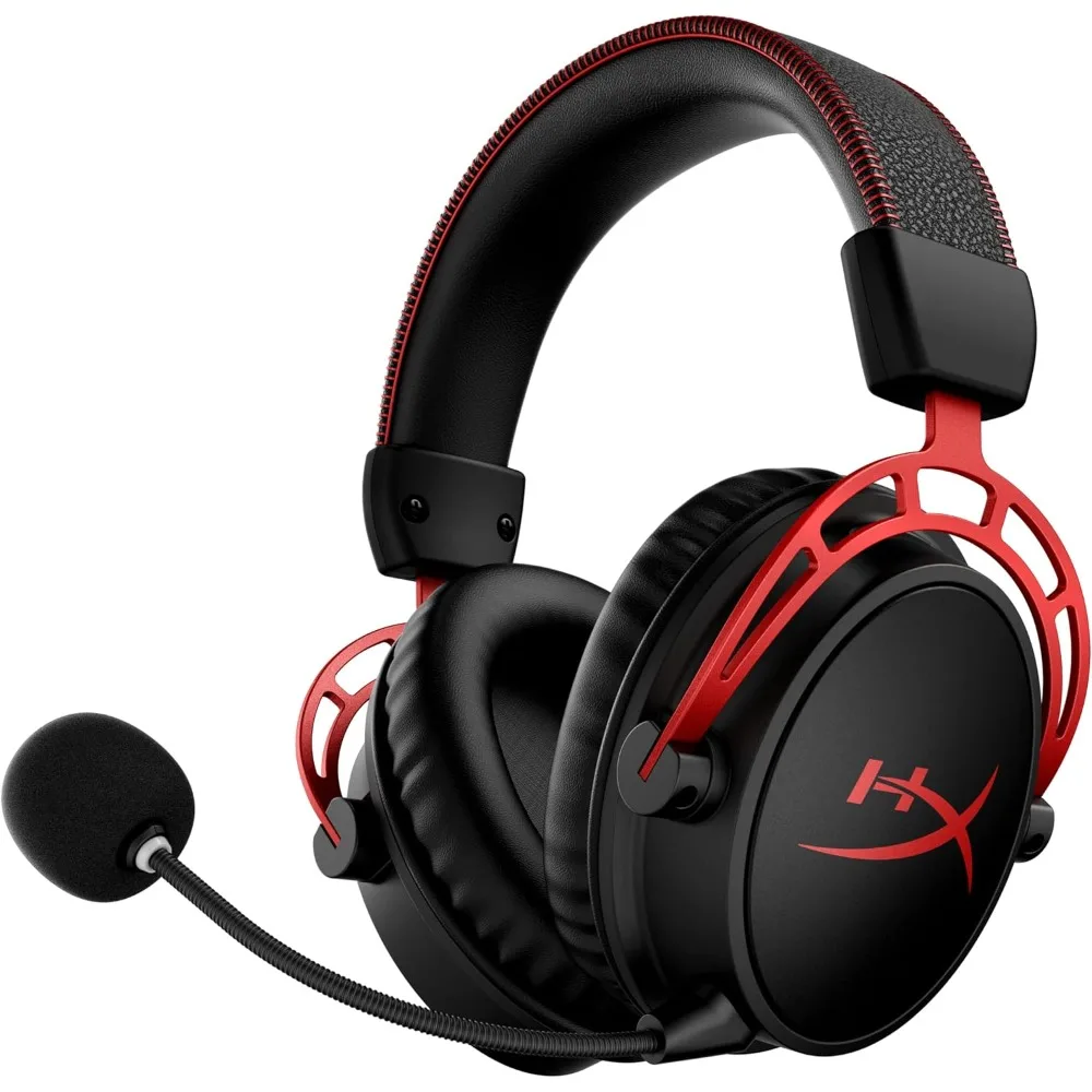 

Cloud Alpha Wireless - Gaming Headset for PC, 300-hour battery life, DTS Headphone:X Spatial Audio, Memory foam,Red