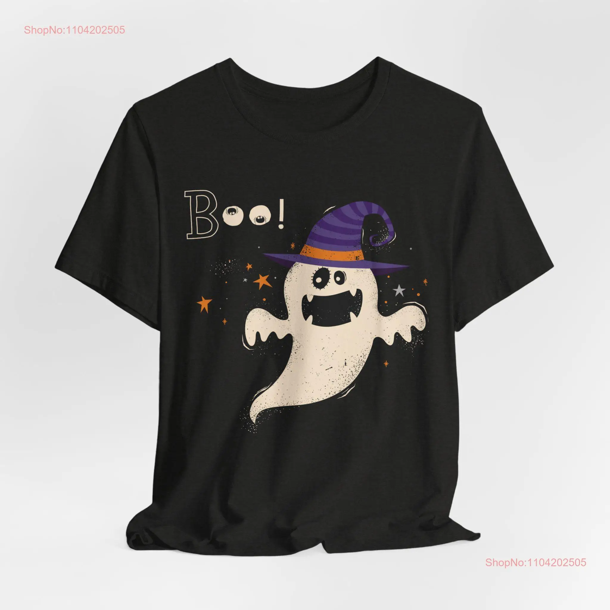 Boo Halloween T Shirt GhosT Fun Style Jersey long or short sleeves