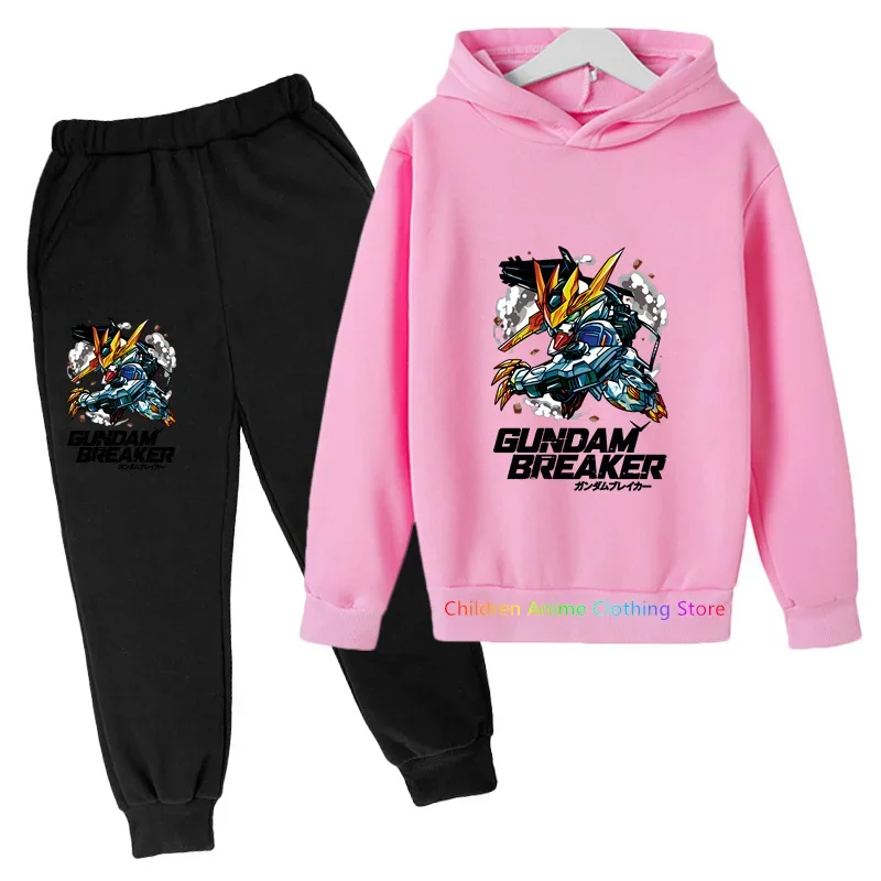 Baby Gundam Hoodies Clothes Spring Boys Clothing Sets Fashion Sweatshirt +long Pants 2pcs Suit Children Clothes Boys Streetwear