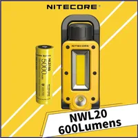 NITECORE NWL20 Multifunctional Triple Output Floodlight Spotligh 600Lumens Rechargeable Include 21700 5000mAh Battery