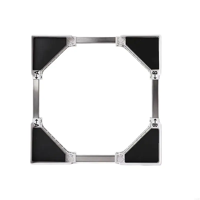 J1HF Laundry Room Washer Dryer Stacking Frame, Adjustable 42-69 Metal Bracket with Corner Contact Pads for Front-Load Machine