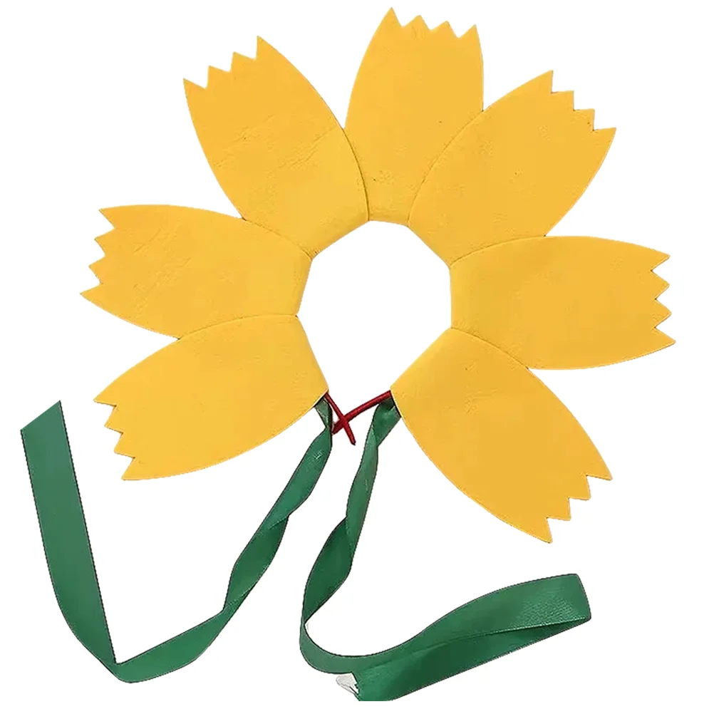 Sun Flower Headdress Photo Prop for Girls Floral Headpiece Crown Hair Band Non-woven Fabric Garland Headband Headbands Women