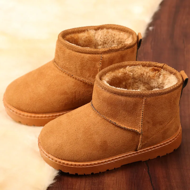 Zapatos de invierno para niños que mantienen el calor, botas de nieve para niños y niñas, zapatos de nieve sin cordones, zapatos cálidos acolchados de algodón, zapatillas de deporte para niños CSH1217