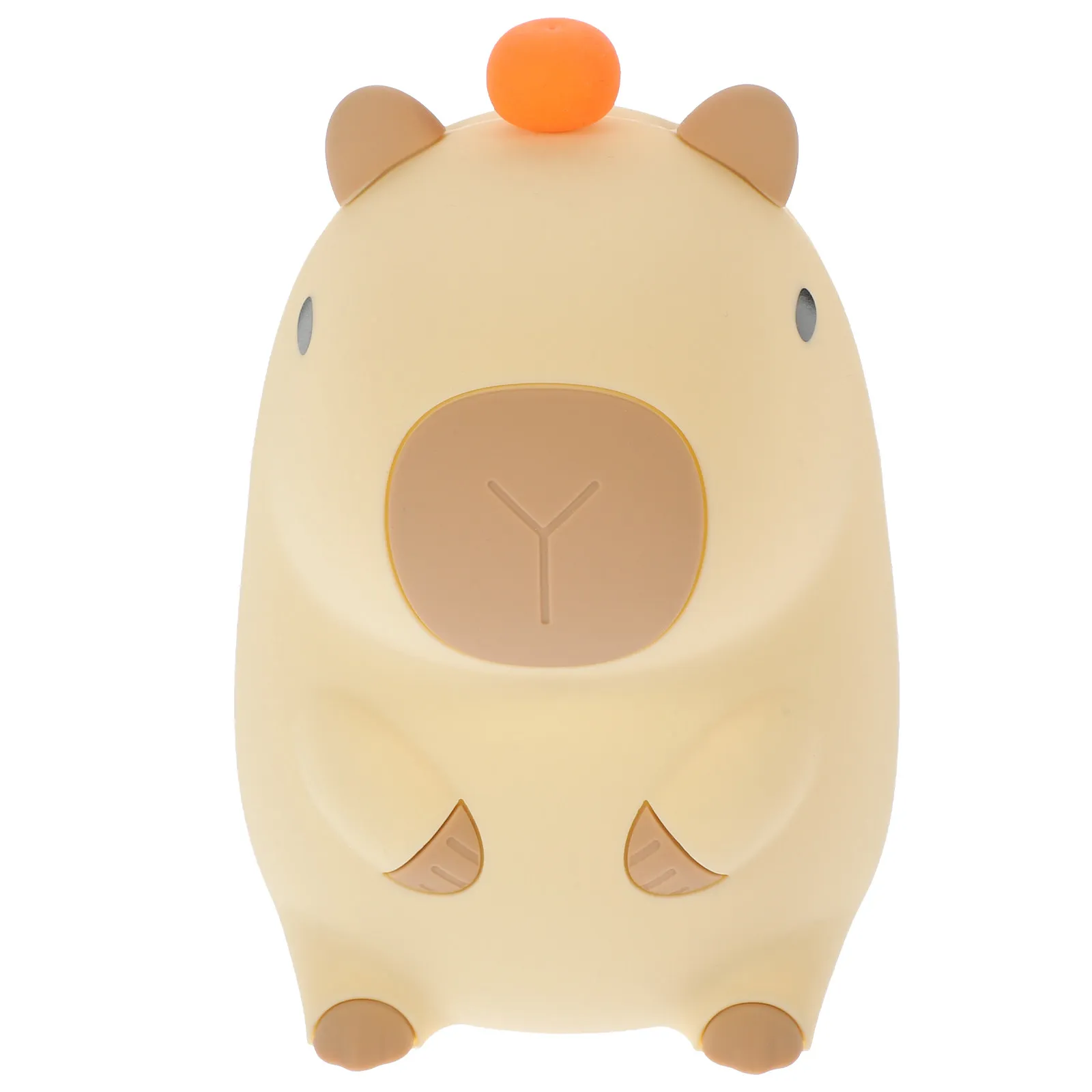 ソフトタッチシリコン製、かわいい動物モチーフのナイトライト。調光機能付きで、暖色系の光を放ち、寝室やベッドサイドの装飾に最適。小型。