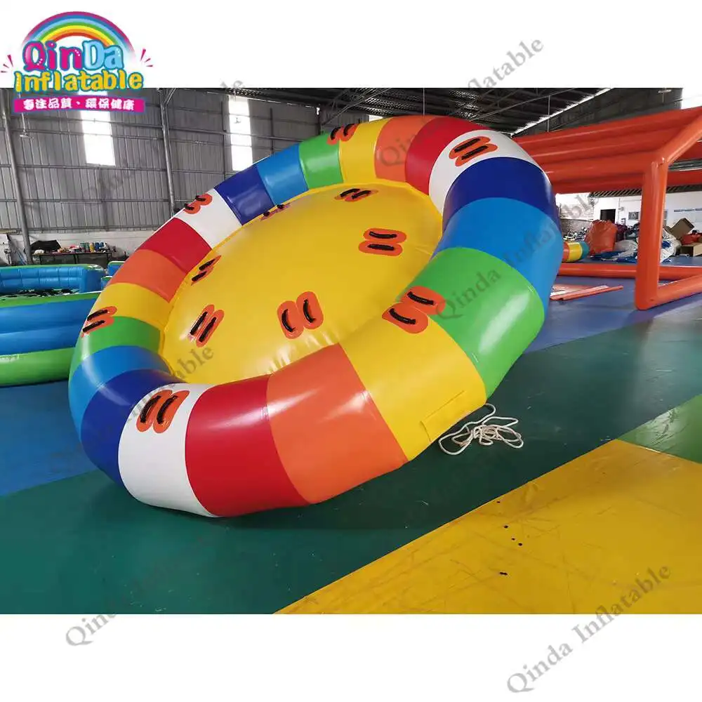 3.5m Diameter Inflatable Flying Towable Saturn Customized Inflatable Water Disco Boat For Water Play Equipment
