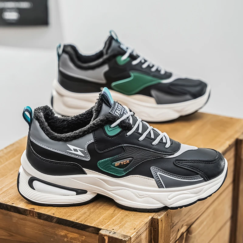 

Winter Men's Sneakers 2024 Outdoor Cold Protection Warm Platform Shoes Men Fashion Designer Casual Cotton Shoe Кроссовки Мужские