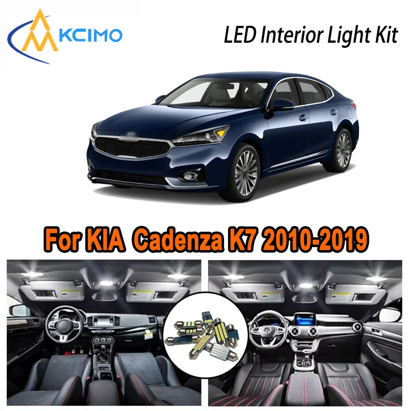 

For KIA Cadenza K7 2010-2019 2014 2015 2016 2017 2018 2019 LED Interior Dome Map Trunk Light Kit Car Led Lamps Canbus No Error