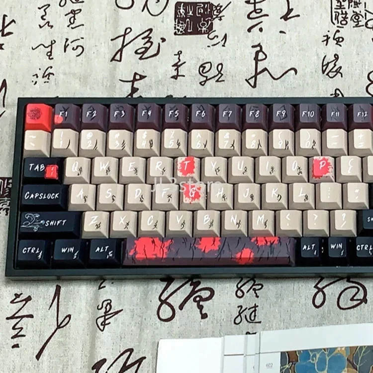 

Sublimation PBT keycap 157 keys personalized customized girls special mechanical keyboard cap female calligraphy