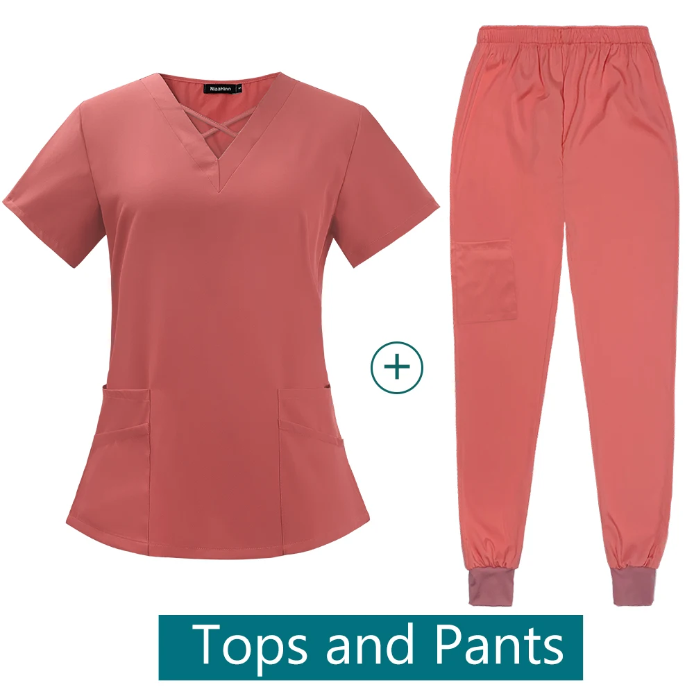 Viaoli Women's Scrub High-quality Medical Uniform Accessories Operating Room Surgical Clothes Dental Clinic Doctor Scrubs Suit