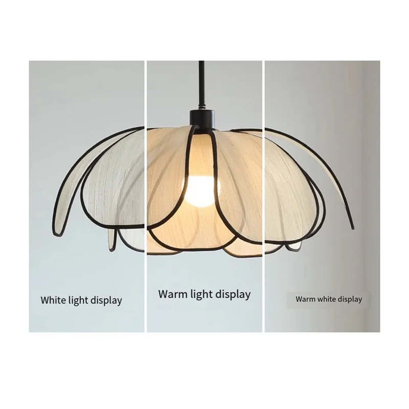 ABUL-Vintage Style Lotus Hand-Woven Chandelier For Living Spaces, E27 Socket, AC85-265V Adjustable Color Settings