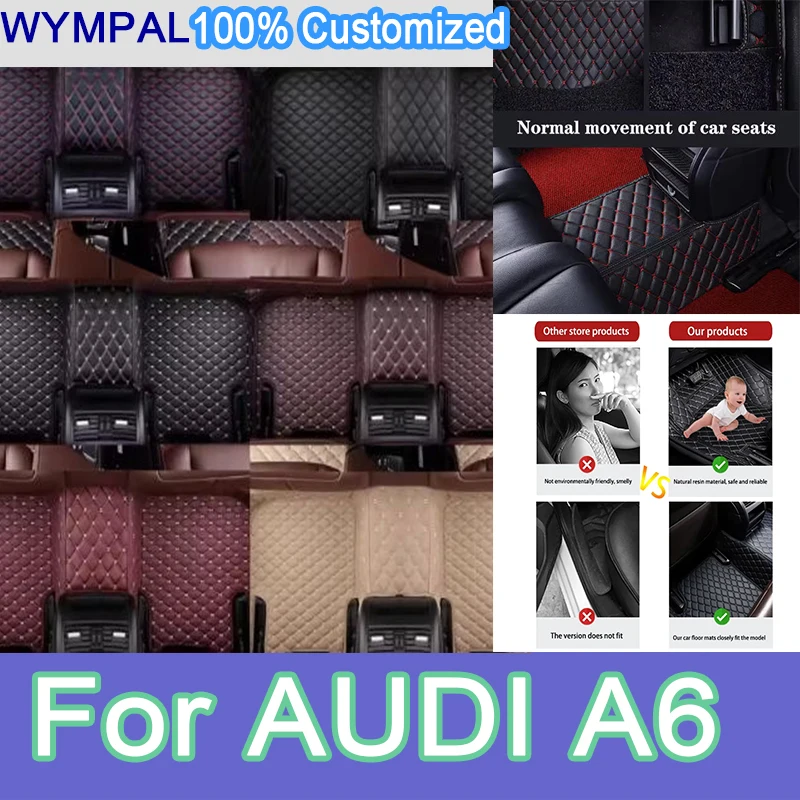 

Luxury Custom Car floor mats for AUDI A6 Wagon 2007 2008 2009 2010 2011 2012 2013 2014 2015 2016 2017 2018 auto foot Pads full