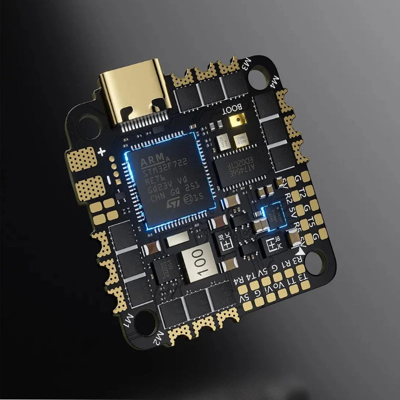 GEPRC TAKER F722 45A 32 bits AIO contrôle de vol bêtaflght INAV/ESC Buzzer 16 mo boîte noire 32 bits enregistrement d'analyse de données pour modèle Rc