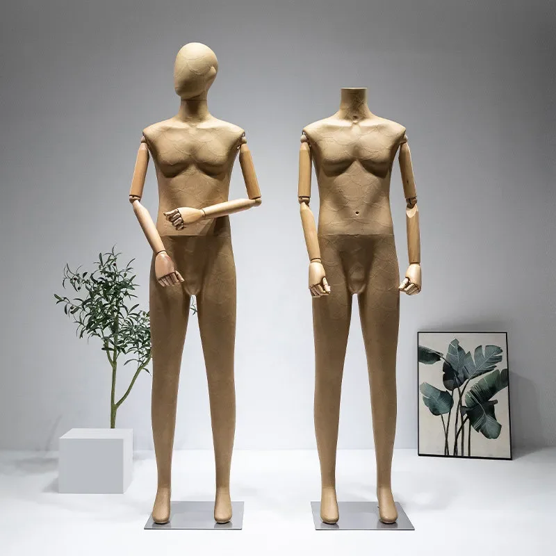 for Clothing Store Model Props Male Muscles Full Body Kraft Paper Window Dummy Table Human Body Display Props Display Shelf