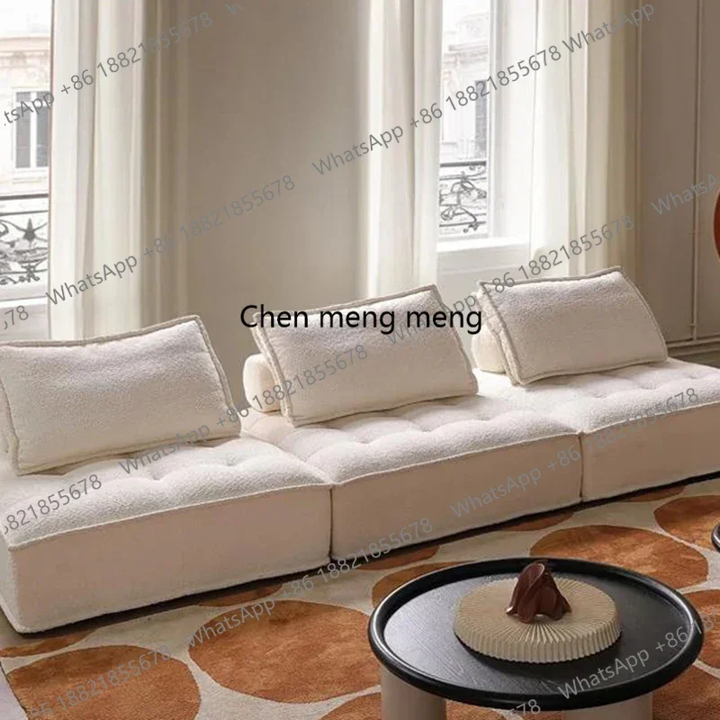 Elegant Simple Living Room Sofa Beancurd Block Armless Combination Vacuum Compression Designer Muebles Postmodern Furniture