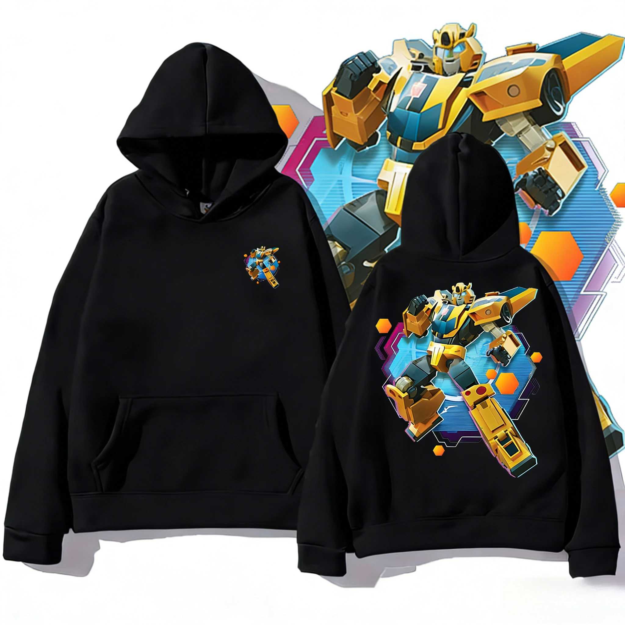

Transformers 2025-26 Autumn/Winter Autobots Graphic 100% Cotton Print Hasbro Brand Unisex Children Hoodie Casual Breathable Y2k.