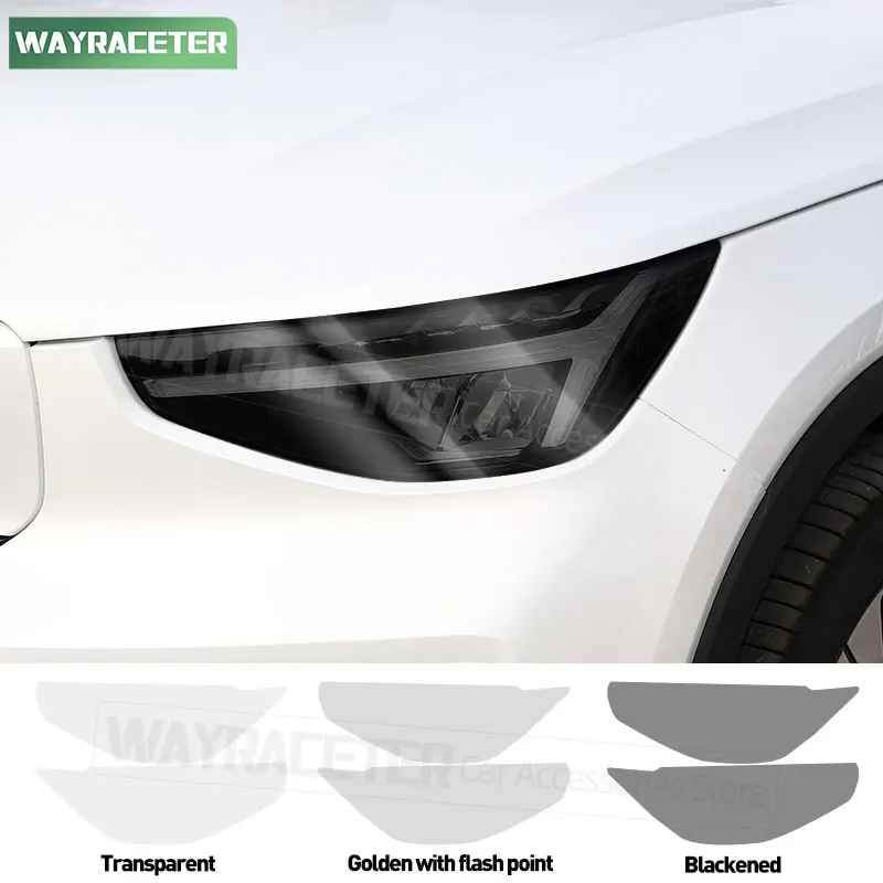 

2 шт., ТПУ-наклейки для передних фар Volvo C40 2022 2023 2024