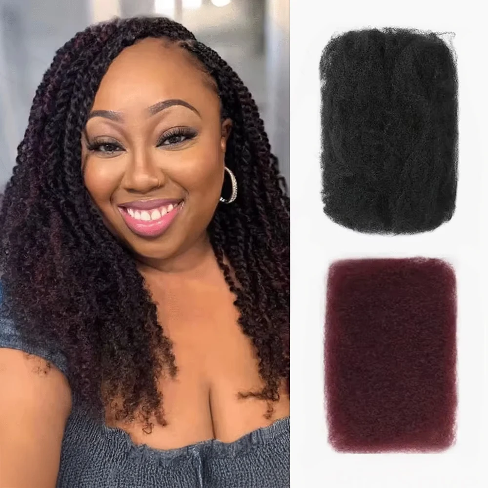 

Snwprin Afro Kinkys Bulk 100% человеческие волосы для наращивания дредов Loc Repair Плетение Twist Tight Afro Kinky Натуральные человеческие волосы