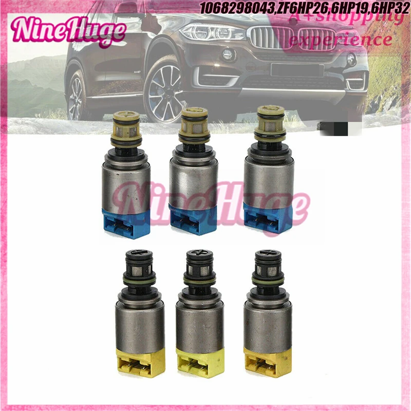 6 PCS/SET Refurbished ZF6HP19 6HP21 6HP26 6HP28 Transmission Solenoid Valve Kit for BWM HYUNDAI AUDI VW Auto Spare Part