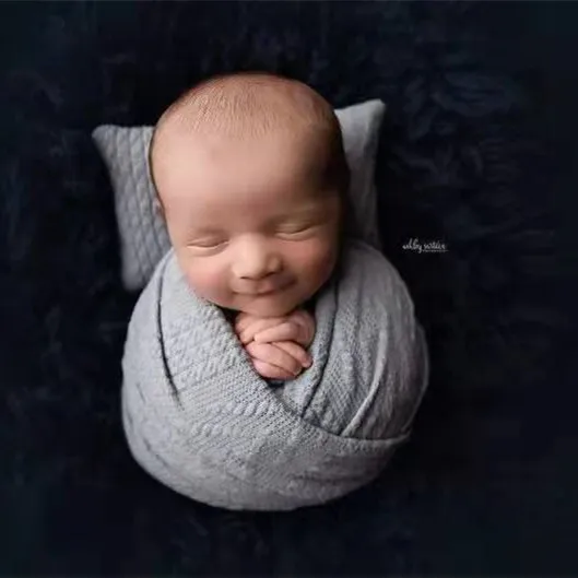 Almohada envolvente para recién nacido, accesorios de fotografía infantil, envolturas estirables para sesión de fotos, 2 unids/set