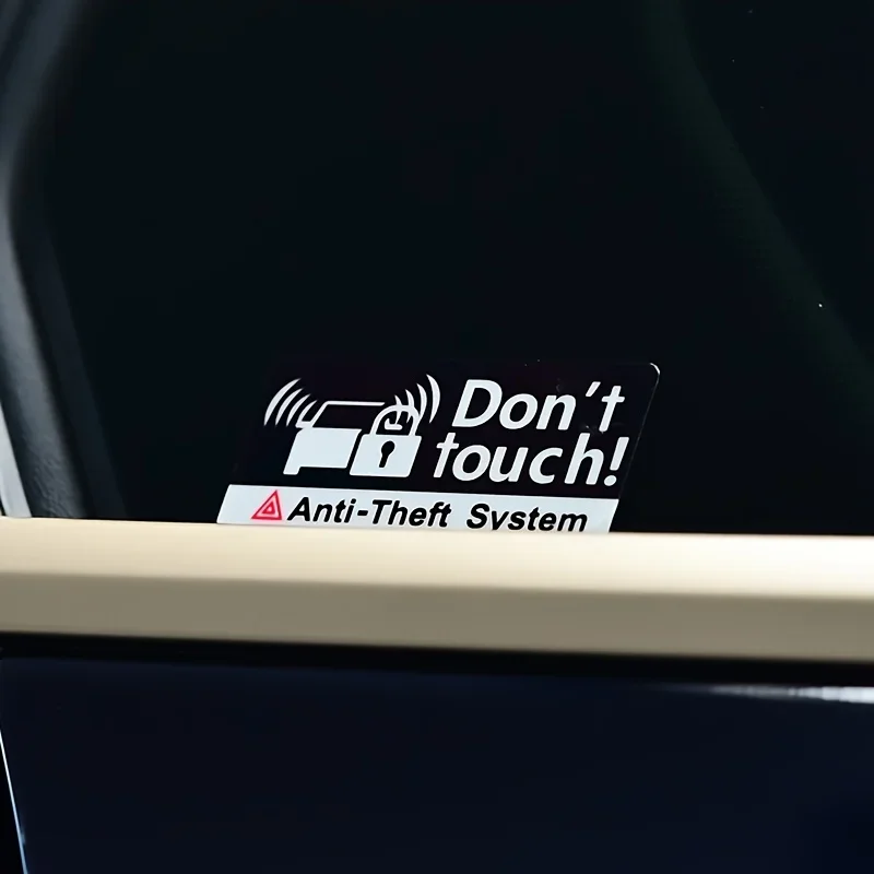 

2PCS/SET Vehicle Window Personalization Sticker - Upgrade Your Car's Look with An Anti - Theft Warning Decal